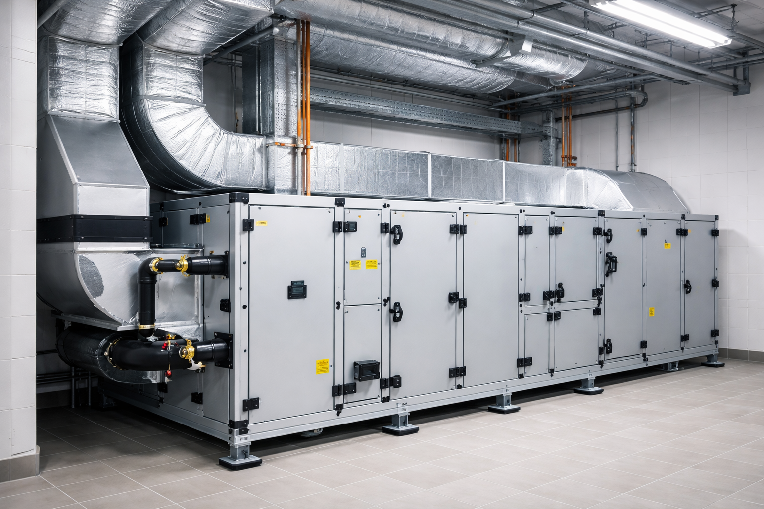 L&uuml;ftungsanlage mit Kanalsystem