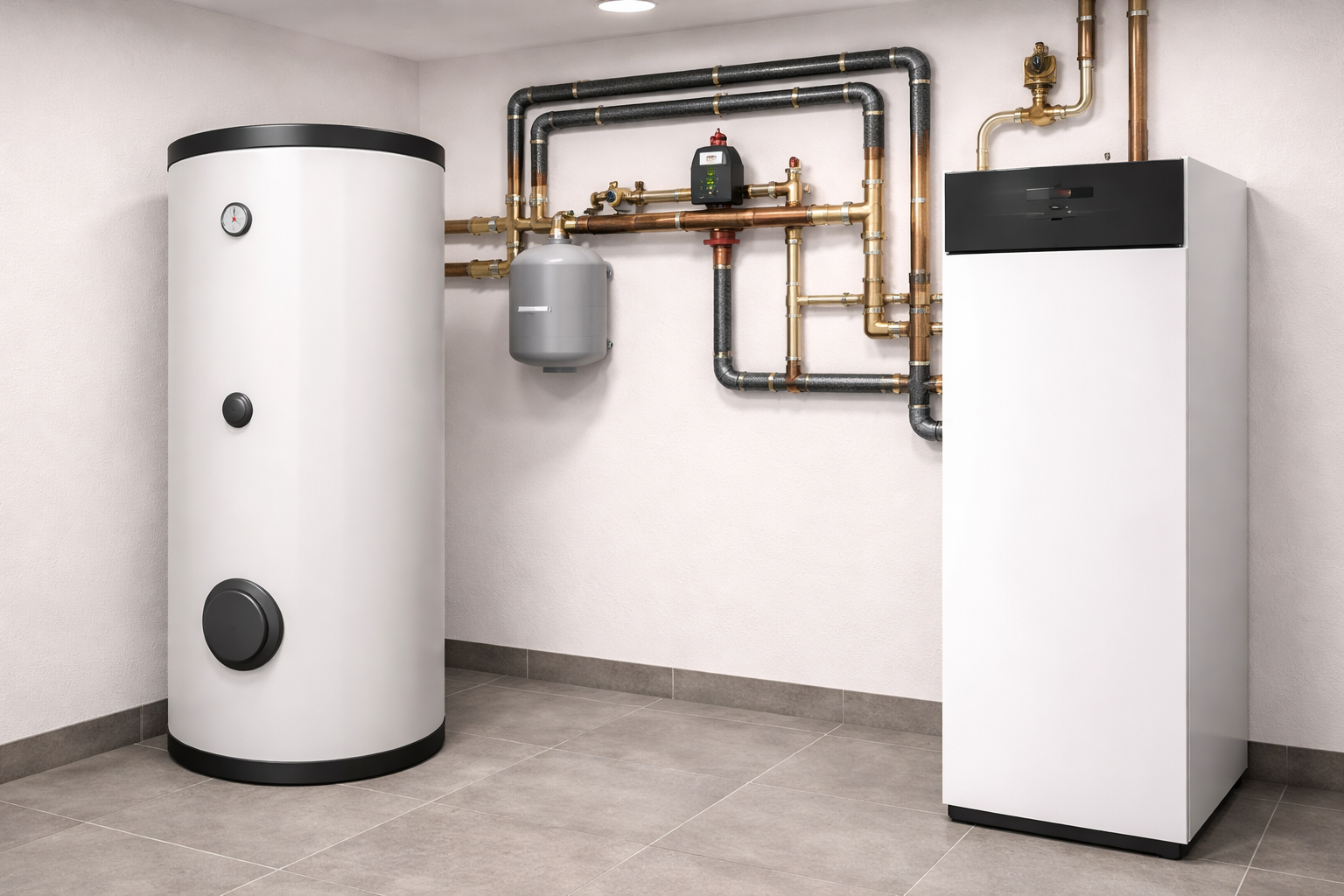 Warmwasserspeicher mit Waermepumpe